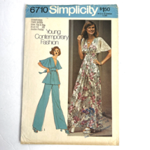 Vtg Simplicity Pattern Prairie Wedding Tie Dress Top Pants Sz 7JP 9JP Cut 6710 - £15.95 GBP