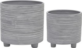 Planters Contemporary Gray Set 2 Ceramic - £174.54 GBP