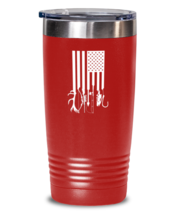 Fishing and Hunting Tumbler Hunting and Fishing American Flag Red-T-20oz  - £23.05 GBP