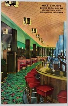 Los Angeles California MIKE LYMAN&#39;S Dining Room &amp; Bar Interior View Postcard T11 - £5.46 GBP