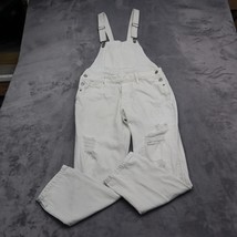 Lucky Brand Pants S White Mid Rise Casual Distressed Boyfriend Overall - £28.56 GBP