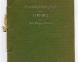 Twentieth Century Club Fort Wayne Indiana 1910 -1911 Booklet - $27.72