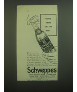 1946 Schweppes Indian Quinine Water Ad - Good news on the way - £14.55 GBP