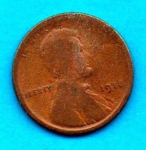 1918 Lincoln Wheat Penny- Circulated - Heavy wear on date and reverse - £0.07 GBP