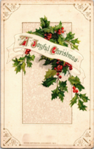 Vtg Postcard Winsch A Joyful Christmas Greetings Holly Berries c1913 Winsch - £5.39 GBP