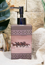 Ebros Western Running Horses With Southwest Navajo Vectors Liquid Soap D... - $29.99
