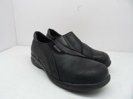 Mellow Walk Women&#39;s Daisy Steel Toe Slip On Work Shoe 424092 Black Size 9E - $28.49