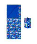 Wildkin Sleeping Bag Cotton Blend Firetrucks Police Cars Blue Kids Carry... - €30,49 EUR