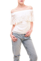 KEEPSAKE Womens Top Star Crsed Lace Stylish Elegant Ivory Size S - £33.98 GBP