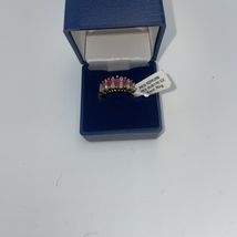 Ruby 15 Gem Band Ring 14kt Gold Plated - $34.19