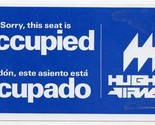 Hughes Airwest Seat Occupied Seat Reserved Card 1976 - $27.72