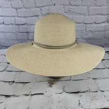Sloggers Womens Floppy Sunhat Paper Tan Oversized Hat Sz M  - £19.46 GBP