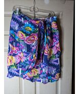 Partners 100% silk floral skirt large size - €24,21 EUR