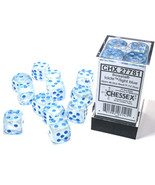 Borealis Chessex 16mm D6 Luminary Dice Block - Icicle/L.Blue - $36.03 CAD