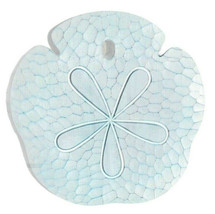 Sand Dollar Teal Wall Plaque T.I. Design Wood Handcrafted 8.5&quot; Beach House  - $48.88