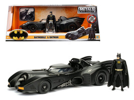 1989 Batmobile w Diecast Batman Figure 1/24 Diecast Car Jada - £38.98 GBP