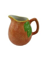Vintage Citrus Orange Juice Pitcher Ceramic Fresh Fruit Earthenware - $22.82