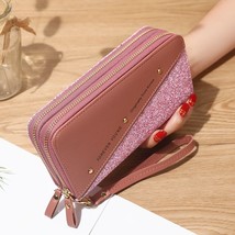 Fashion Glitter Phone Pocket Designer Women&#39;s Wallet Pu Leather Ladies Purse Fem - £49.56 GBP