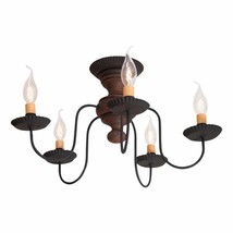 5-Light Thorndale Wood Ceiling light in Hartford Pumpkin - $379.99