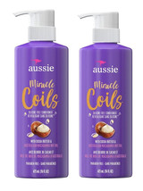 2 Pack Aussie Conditioner Miracle Coils 16 Ounce (Silicone Free) Pump  - £15.67 GBP