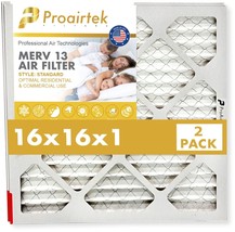 Proairtek AF16161M13SWH Model MERV13 16x16x1 Air Filters (Pack of 2) - £14.11 GBP