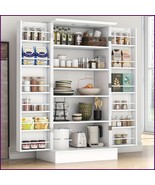 White Kitchen Pantry Cabinet with Doors &amp; Adjustable Shelves – Freestanding - $266.65 CAD+