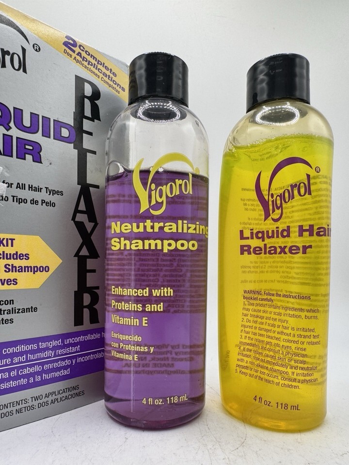 Vigorol Liquid Hair Relaxer & Neutralizing Shampoo 4oz Each Item image 2