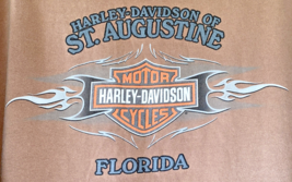 Harley Davidson T Shirt St Augustine Florida Mens XL Brown Faded Pocket USA - £14.37 GBP