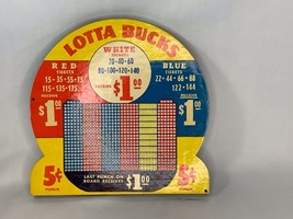 Vintage Lotta Bucks 5 Cent Lottery Punch Board Unpunched Gambling - £11.27 GBP