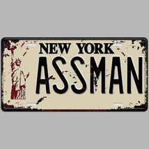 Seinfeld New York AssMan Vintage Novelty Metal License Plate NEW! - £7.06 GBP