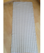 New Almond Color Loomed Woven Rag Rug 62 x 27 inches Machine Washable US... - £47.98 GBP