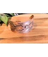 Copper bracelet etched by hand, antiqued - $30.00
