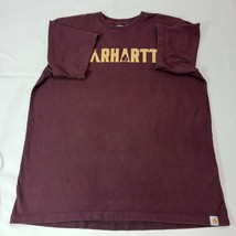 Carhartt 105183 PRT Relaxed Fit Men's Red Cotton Short Sleeve T-Shirt Size XL image 13