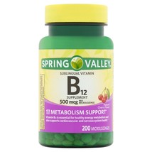 Spring Valley Vitamin B12 Microlozenges, 500 mcg, 200 Count..+ - £15.97 GBP