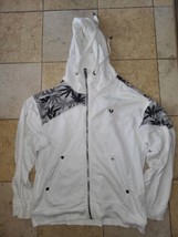True Religion Men&#39;s MJ Leaf Print Zip Hoodie White/Grey Size Large  - £42.51 GBP