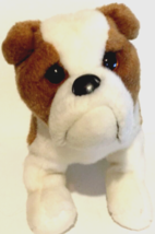 Douglas Bull dog plush 10 inches from nose to tail white &amp; brown - £7.83 GBP