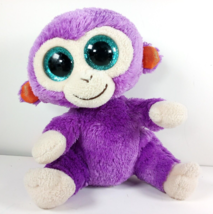 TY Beanie Boos Grapes the Purple Monkey 6 Inch Plush Blue Glitter Eyes - £3.99 GBP