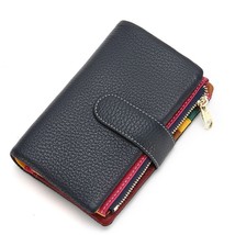 Women Clutch New Wallet Cow Leather  Female Short Wallets Colorful Purse for Wom - £30.87 GBP