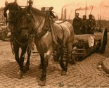 Vtg Unused Postcard Anvers Antwerp Belgium Horse Drawn Cart at Shipyard UNP - $8.86