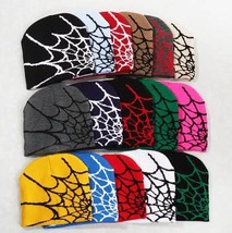 New Y2K Mens Women Spider Web Print Wool B EAN Ie Knit Cap Winter Hat Trendy - £7.95 GBP