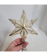 6 Point Capiz Shell Bethehem Star Christmas Tree Topper 10&quot; Holiday Vintage - $339.09 MXN
