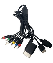 Generic Universal Component Cable for Xbox 360 / PS2 / PS3 / Wii Black RCA - £11.23 GBP