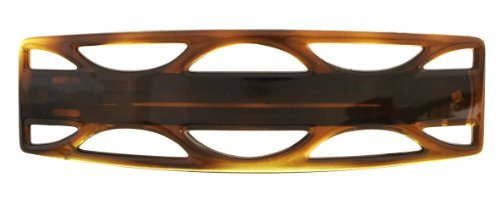 Caravan Lg Automatic Barrette in a Jumping Jack Design in Tortoise Shell Color