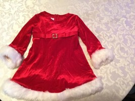 Size 18 mo  Bonnie Baby dress holiday metallic red long sleeve  - $21.99