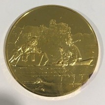 24k Gold On Sterling Silver Fur Traders On The Missouri Medal Coin - $160.00