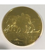 24k Gold On Sterling Silver Fur Traders On The Missouri Medal Coin - £128.68 GBP