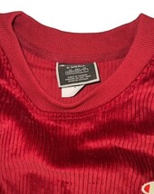 Champion XS Red Corduroy Velour Crop Sweatshirt Logo Pullover Womens image 5