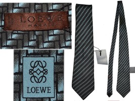 LOEWE Men&#39;s Tie 100 % Silk Hand Made LW01 T0G - £73.26 GBP