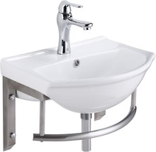 Renovators Supply Manufacturing Ridge 17 3/4&quot; Small Wall Mounted Bathroom Sink - £256.76 GBP
