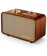 Retro Bluetooth Speaker, Wireless Speaker Walnut Wooden Am/Fm Radio With... - $118.82 CAD